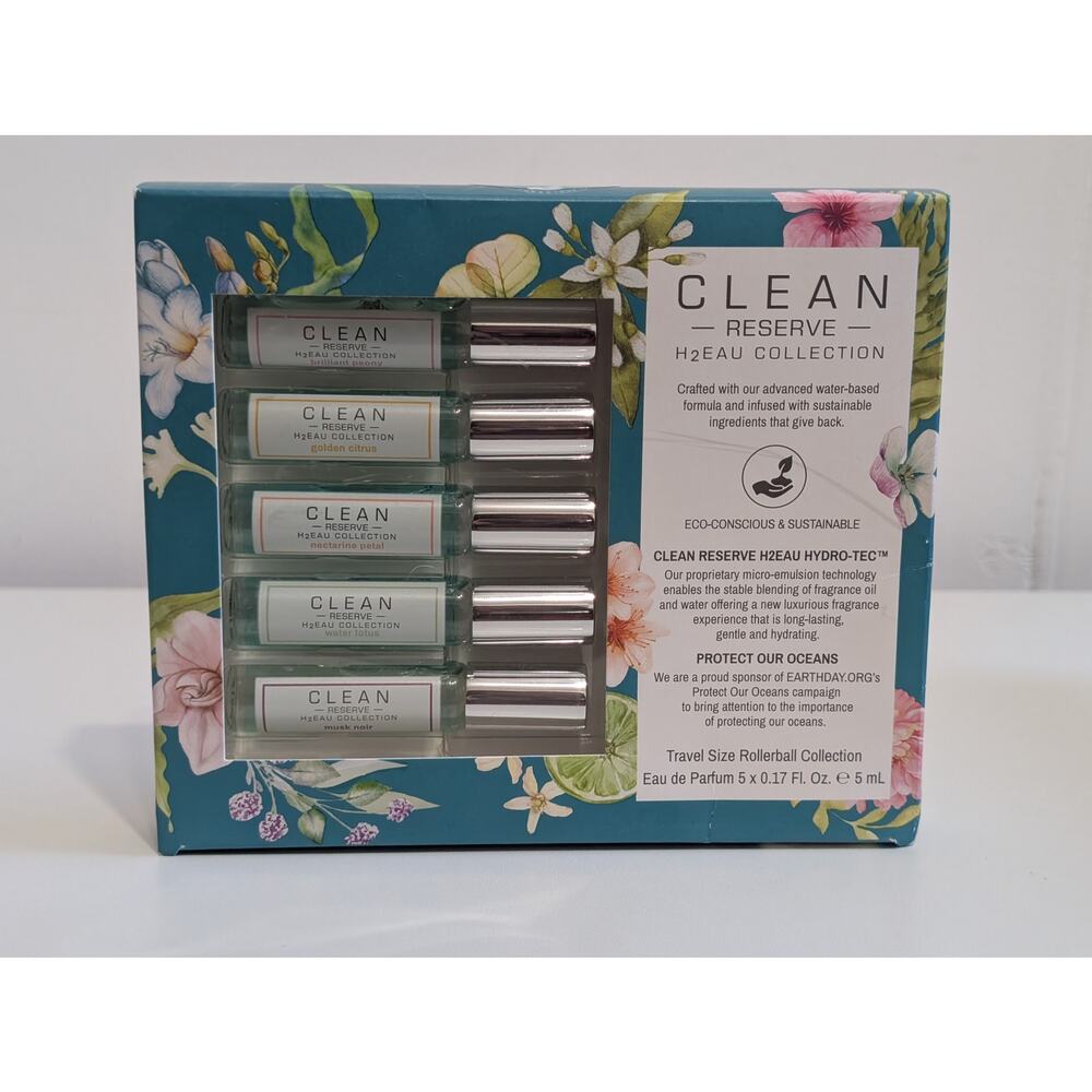 Clean H2EAU Travel Size Rollerball Collection Gift Set